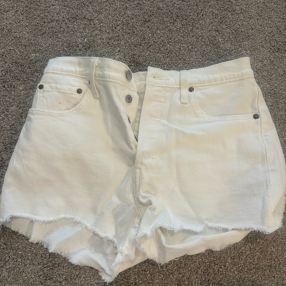 Women's White Denim Shorts